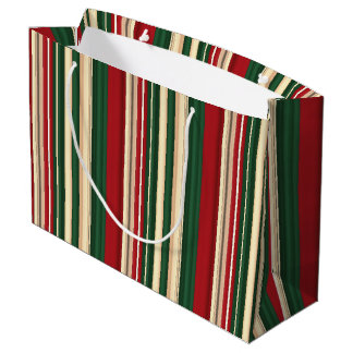 kerstStripes-24-GIFT BAG L Large Cadeauzakje
