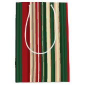 kerstStripes-24-GIFT BAG M Medium Cadeauzakje (Voorkant)