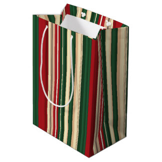 kerstStripes-24-GIFT BAG M Medium Cadeauzakje