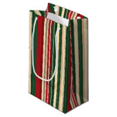kerstStripes-24-GIFT BAG S Klein Cadeauzakje (Voorkant Gekanteld)