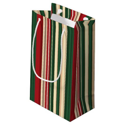 kerstStripes-24-GIFT BAG S Klein Cadeauzakje (Achterkant Gekanteld)