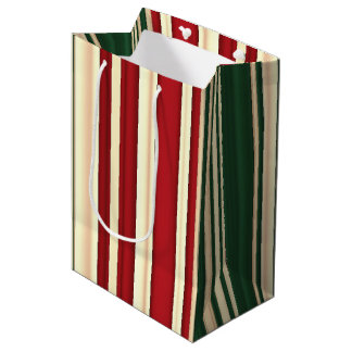kerstStripes-6-GIFT BAG M Medium Cadeauzakje