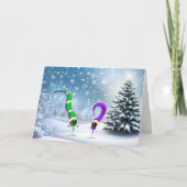 kerststripfiguur feestdagen kaart (Voorkant)