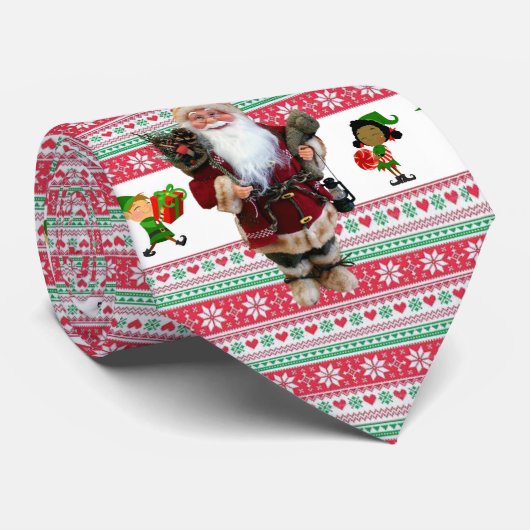 KerstStropdas, kerstman Stropdas (Opgerold)