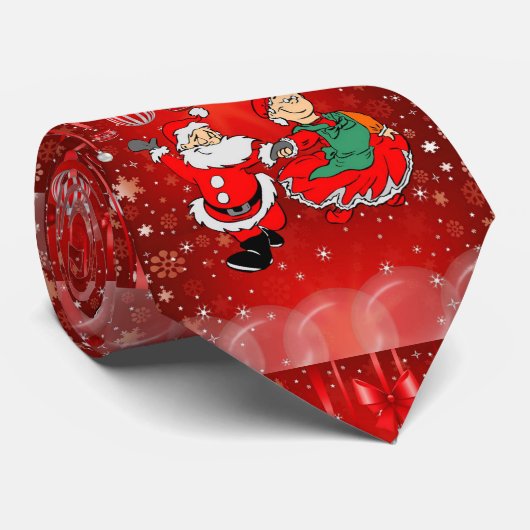 KerstStropdas, kerstman Stropdas (Opgerold)