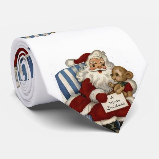 KerstStropdas, kerstman Stropdas (Opgerold)