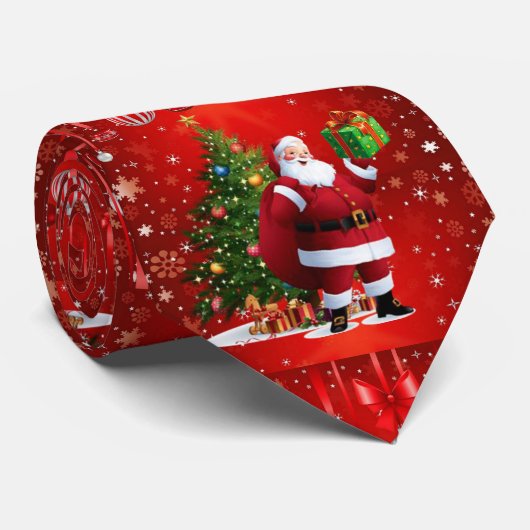 KerstStropdas, kerstman Stropdas (Opgerold)