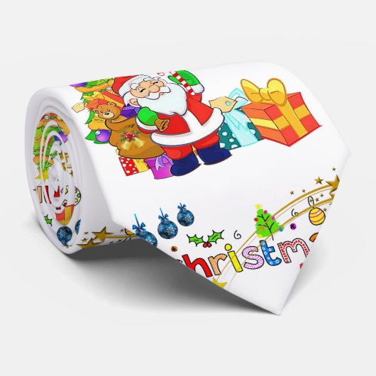 KerstStropdas, kerstman Stropdas (Opgerold)