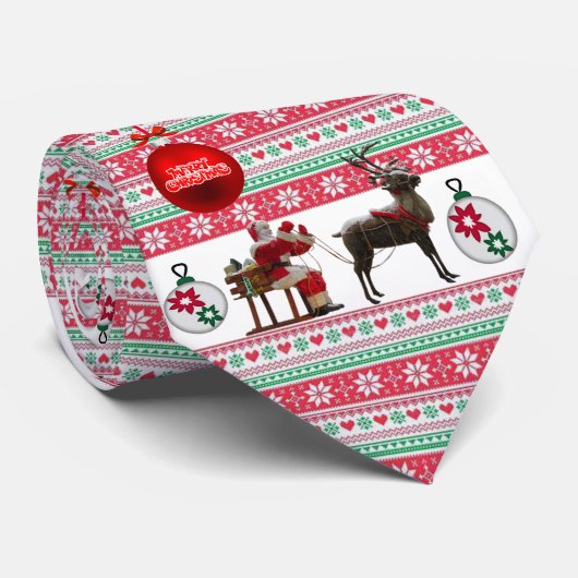 KerstStropdas, kerstman Stropdas (Opgerold)