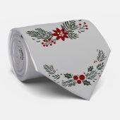 kerststropdas, kerststropdas voor mannen, Holly Stropdas (Opgerold)