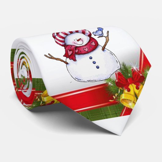 KerstStropdas, Snowman Stropdas (Opgerold)
