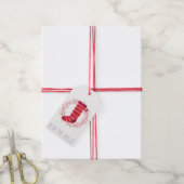Kerststrump en -krans cadeaulabel (Met Touw)