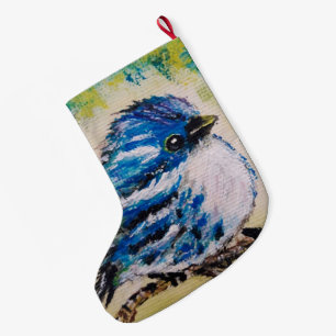Kerststrump met Cute Vogel Grote Kerstsok