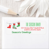 Kerststrumppen  Prettig kerstfeest Etiket (Insitu)