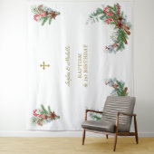 Kerststukken Tweeling 1e verjaardag Doopfeest  Wandkleed (In situ)