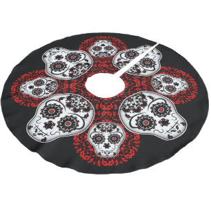 Kerstsuiker schedel Dag van de Doden thema Kerstboom Rok