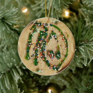 Kerstsuikerkoekje met Snoep sprinken Keramisch Ornament