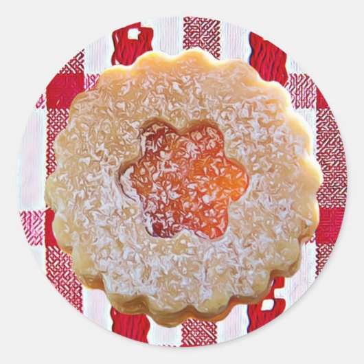 kerstsuikerkoekje ronde sticker (Voorkant)