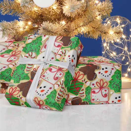 kerstsuikerkoekjes cadeaupapier (Feestdagen)