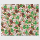 kerstsuikerkoekjes cadeaupapier (Vlak)