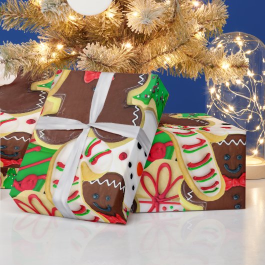 kerstsuikerkoekjes cadeaupapier (Feestdagen)