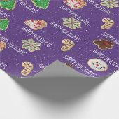 kerstsuikerkoekjes en sneeuwvlokken cadeaupapier (Hoek)