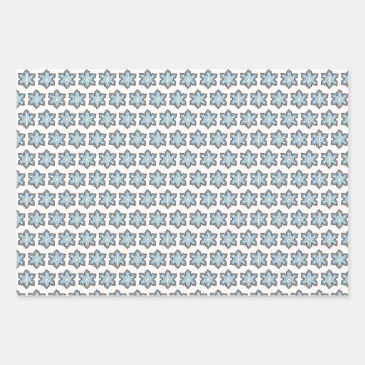 Kerstsuikerkoekjes Holly Mitten Snowflake Inpakpapier Vel (Voorkant 3)