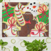 kerstsuikerkoekjes theedoek (Gevouwen)