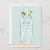 kerstsurfplank | Winter Beach Bewaar de datum Save The Date (Voorkant)