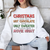 Kerstsweatshirt, Kerstman, Hete Chocolade, Trui