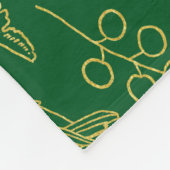 kerstsymbolen fleece deken (Hoek)