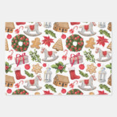 kerstsymbolen inpakpapier vel (Voorkant)