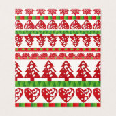 kerstsymbolen kaart (Buitenkant ongevouwen)