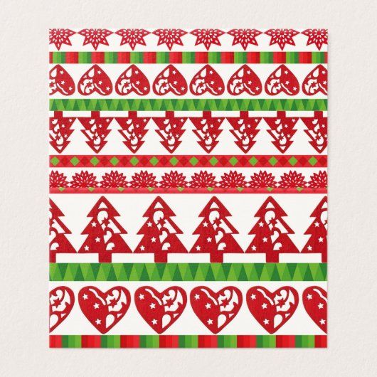 kerstsymbolen kaart (Buitenkant ongevouwen)