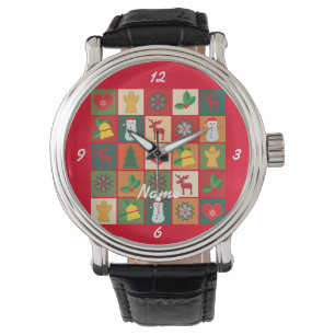 kerstsymbolen Medley Art Thunder_Cove Horloge