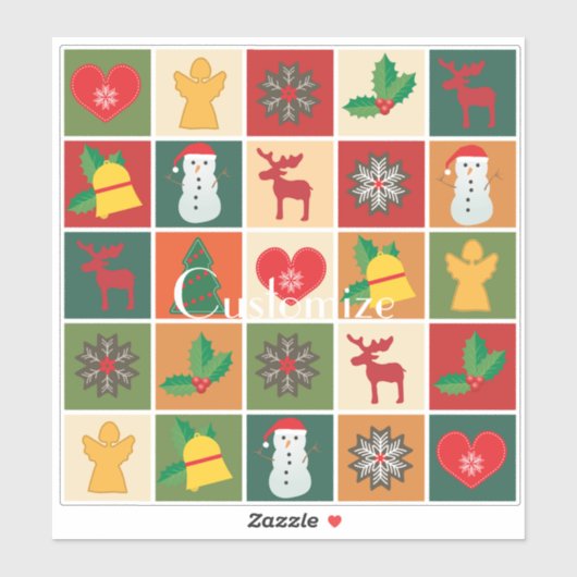 kerstsymbolen Medley Art Thunder_Cove Sticker (Vel)
