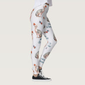 kerstsynx-kat-cadeau, kerstvakantieverval leggings (Rechts)