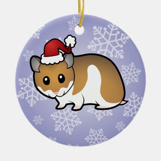 KerstSyrische Hamster Keramisch Ornament (Voorkant)