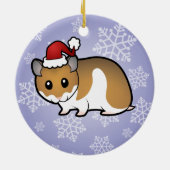 KerstSyrische Hamster Keramisch Ornament (Achterkant)