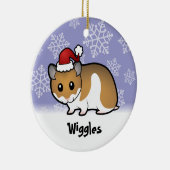 KerstSyrische Hamster Keramisch Ornament (Rechts)