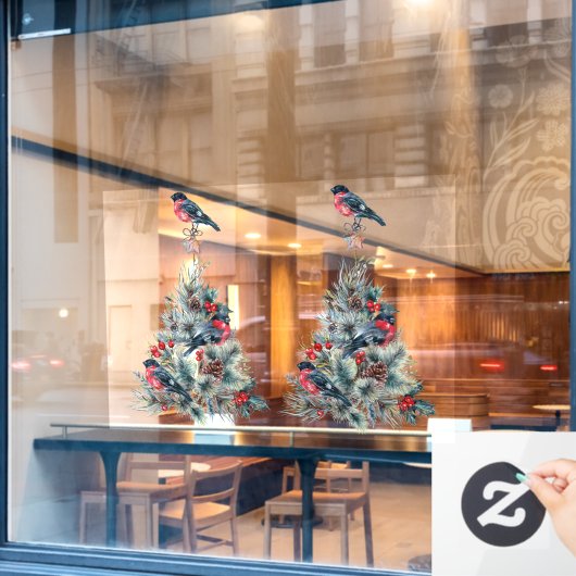 KerstT-shirt met Red Robin Raamsticker (Cafe Raam)