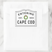 kersttaardebeker rechthoekige sticker (Tas)