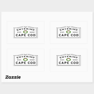 kersttaardebeker rechthoekige sticker