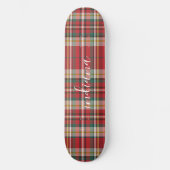 kersttaarkleurig rood wit aanpassen skateboard (Voorkant)
