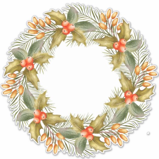 kersttaarster sticker (Voorkant)