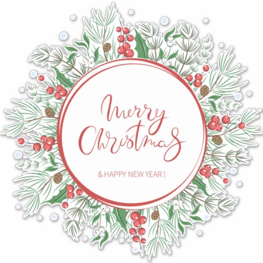 kersttaarster sticker (Voorkant)