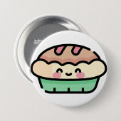 kersttaart ronde button 7,6 cm (Voorkant /achterkant)