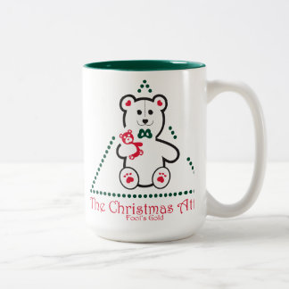 kersttaarten met Mok-wolfsgoud, Kalifiornia Tweekleurige Koffiemok