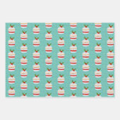 kersttaartgebak inpakpapier vel (Voorkant)