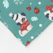 kersttaartpug Fleece Blanket Deken (Hoek)